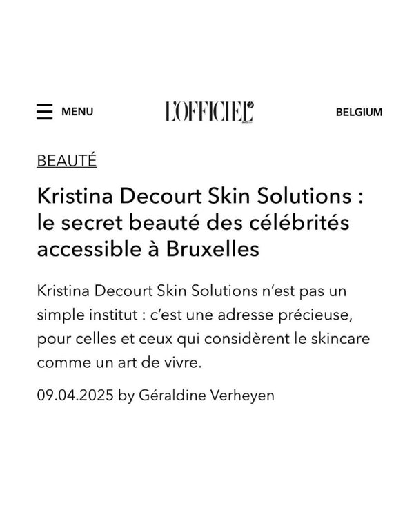 KRISTINA DECOURT HAS BEEN FEATHURED IN L'OFFICIEL BELGIUM - APRIL 2025